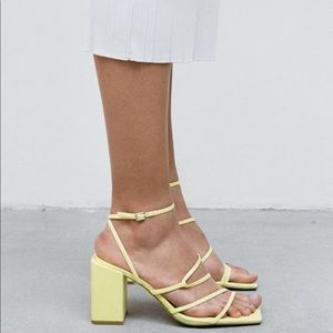 Zara yellow strappy hells- perfect condition- only worn once.